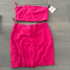Women's Pink Skirt Set size XS top and size S bottom
